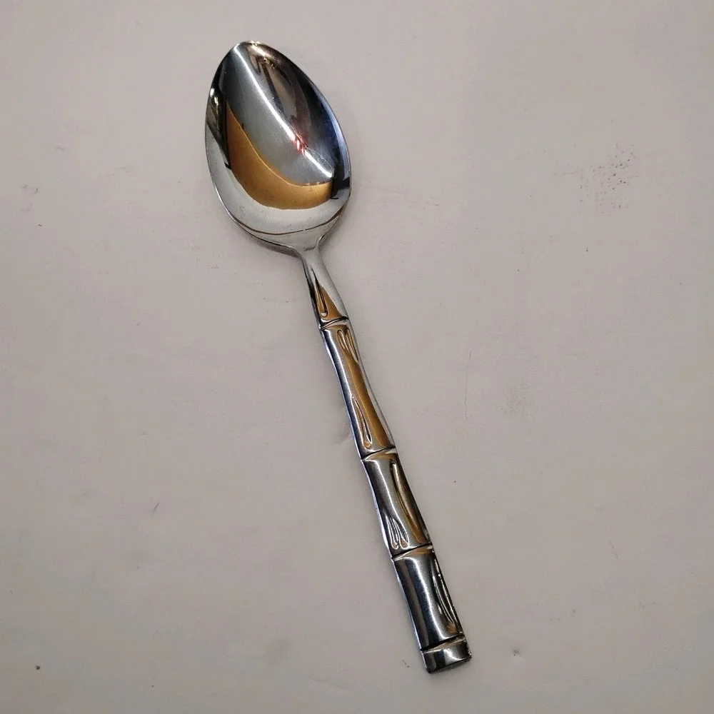 Reed‎ & Barton REGAL BAMBOO Stainless Rebacraft Glossy Silverware Flatware Spoon